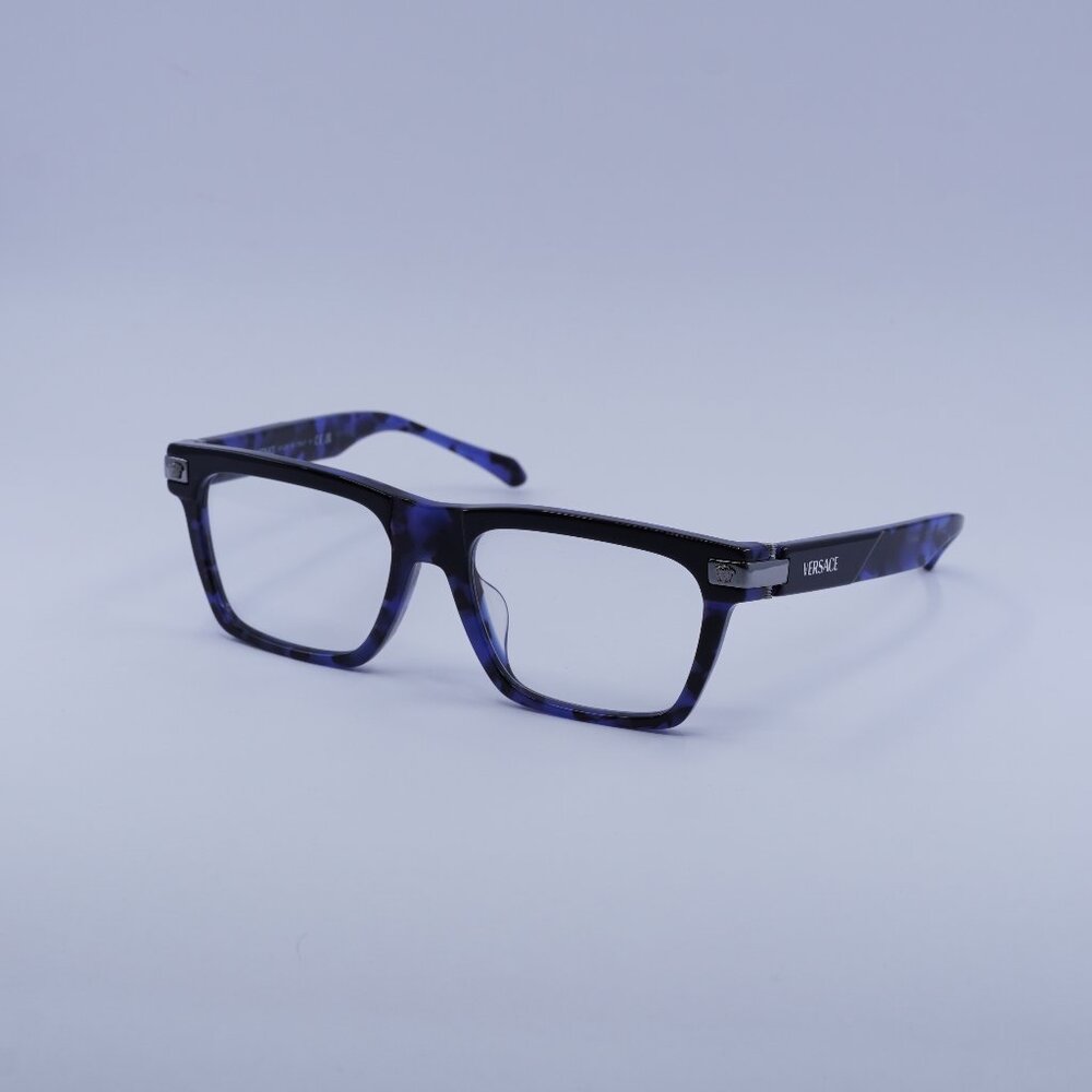 Versace VE3354F 5460 Eyeglasses Top Black/Blue 55mm Rectangle Frame